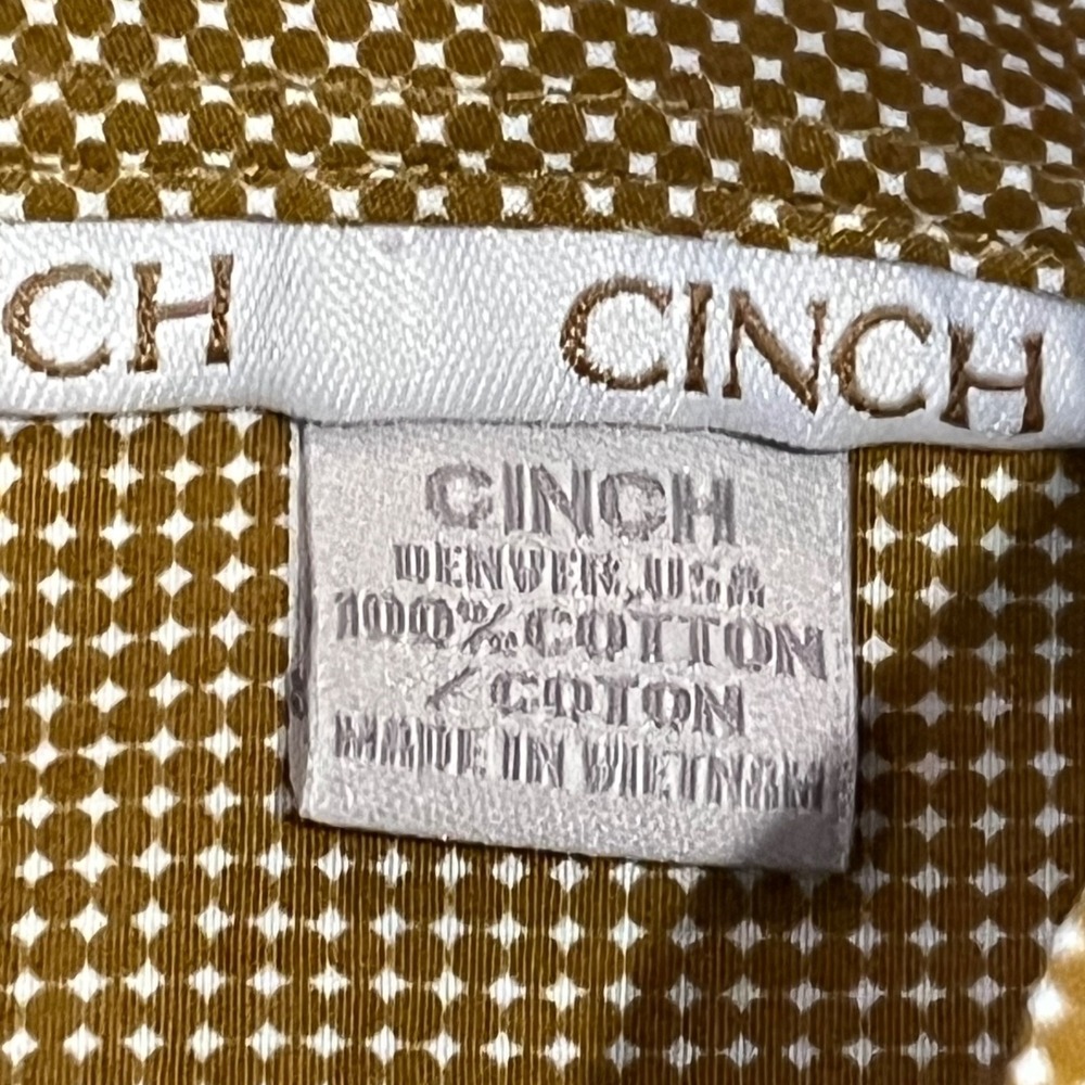 Cinch Shirt Mens XXL Orange Brown L/S B/U Western Rodeo Cowboy - Picture 6 of 10